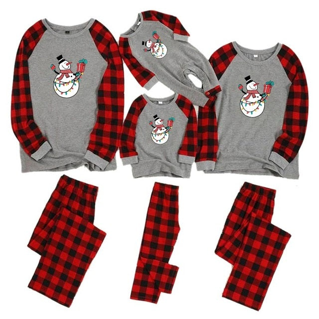 christmas family pajamas set mother daughter father son romper sleepwe –  Beggar Bees